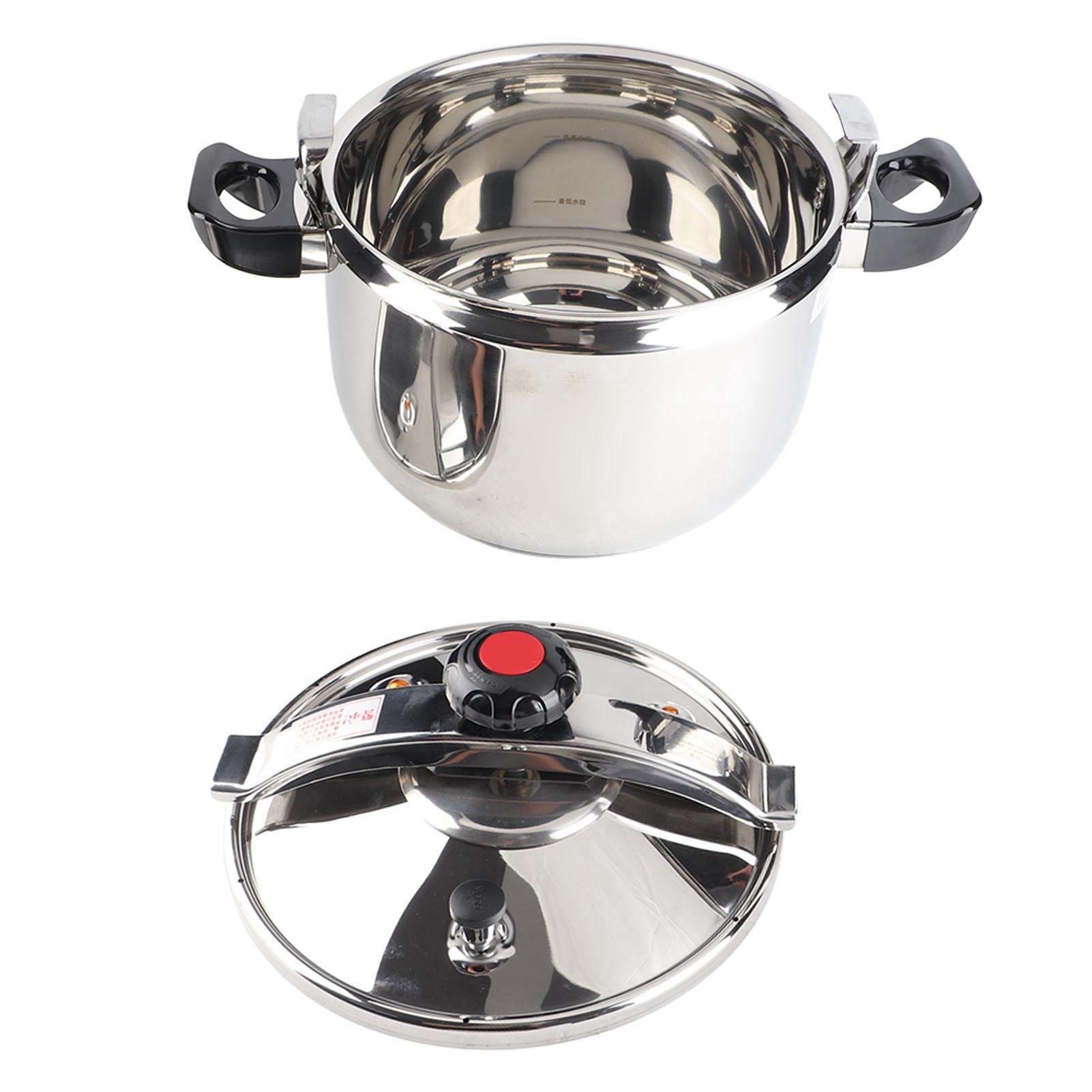 Autocuiseur Canner en Acier Inoxydable pour la Maison Antidéflagrant Double Fond Autocuiseur pour Gaz Induction Brillant