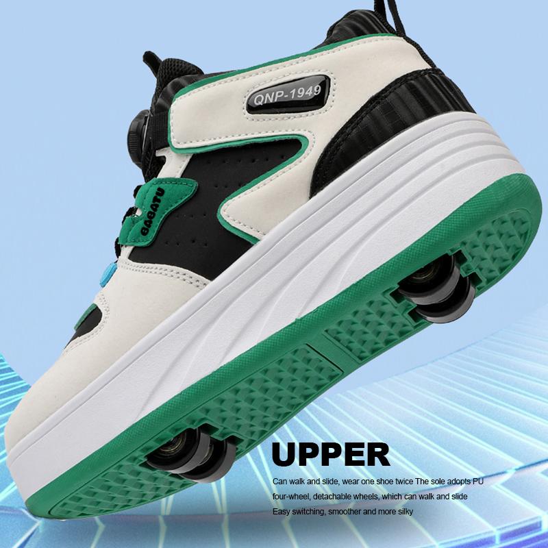 Children 4 Roller Skate Shoes With Wheels Rollerskates Fashion Outdoor Sports Girls Boys Gifts For Women Size31-42