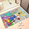 Game Rainbow Friends Print Rug, Washable Floor Carpet, For Entryway Dorm Laundry Room Office Study, Home Decor Birthday Christmas Gift