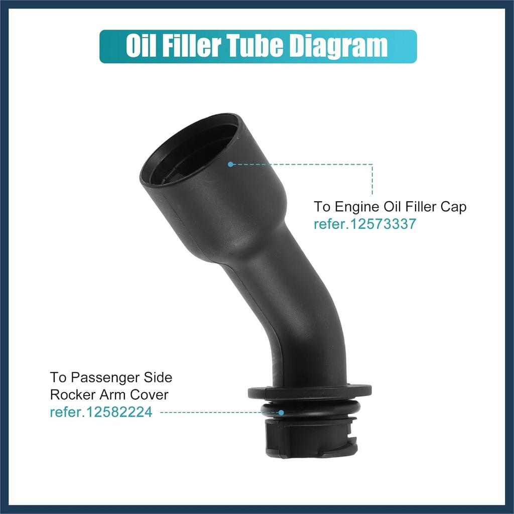 Engine Oil Filler Tube for GMC Yukon XL Sierra 1500 2500 3500 Envoy for Chevrolet Avalanche Silverado 1500 2500 3500 Suburban 1500 2500 for Cadillac