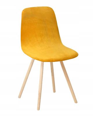 Stuhlbezug für skandinavischen Stuhl Senfgelber Velours Stretch [21Eg]