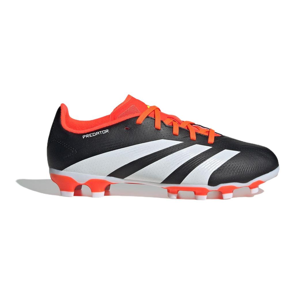Adidas Predator 24 League Synthetic Leather Abrasion Resistant Breathable Low top Kids' Soccer Shoes Black Red Kids' IG5440