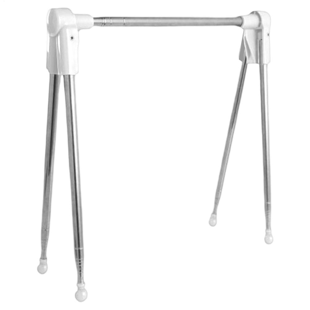 

Foldable Drying Rack Stainless Steel Telescopic Garment Shelves Clothing Drying Rack For Balcony Travel Camping Bathroom Bedroom as shown белый