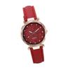 Women Casual Watch Rhinestone Round Dial Faux Leather Strap Ladies Business Formal Dress Quartz Wristwatch Fashion Jewelry Accessory Birthday Gift