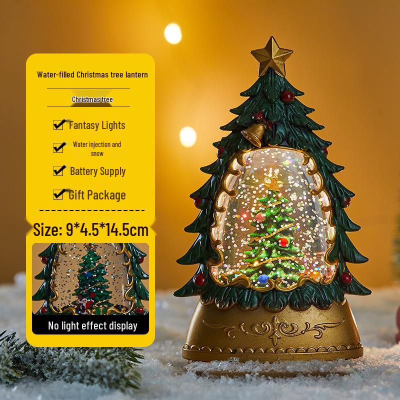 

Сцена Різдвяної ялинки Світловий водяний ліхтар - Настільна прикраса та Декорація для торгового центру