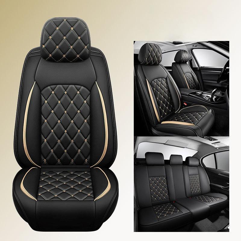 

5 Seats Faux Leather Car Seat Covers | Easy To Clean, Easy To Install, Universal Fit for Various Models, Sponge Filled, Non-Textile Material standard version