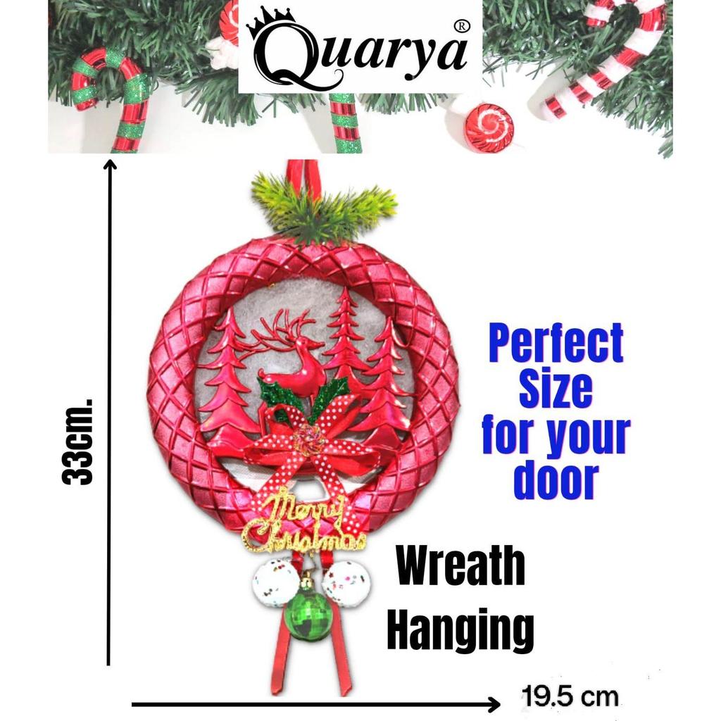 Wreath Wall Hangings for Home Front Door Wall Room Xmas Party Decorations Merry Christmas Decorative Items