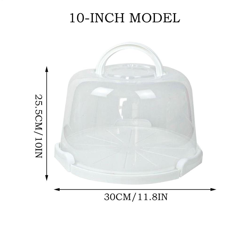 Cake Carrier with Lid and Handle Dustproof Round Cake Cover Portable Cake Box for Doughnuts Camping Desserts Cookies Dishes