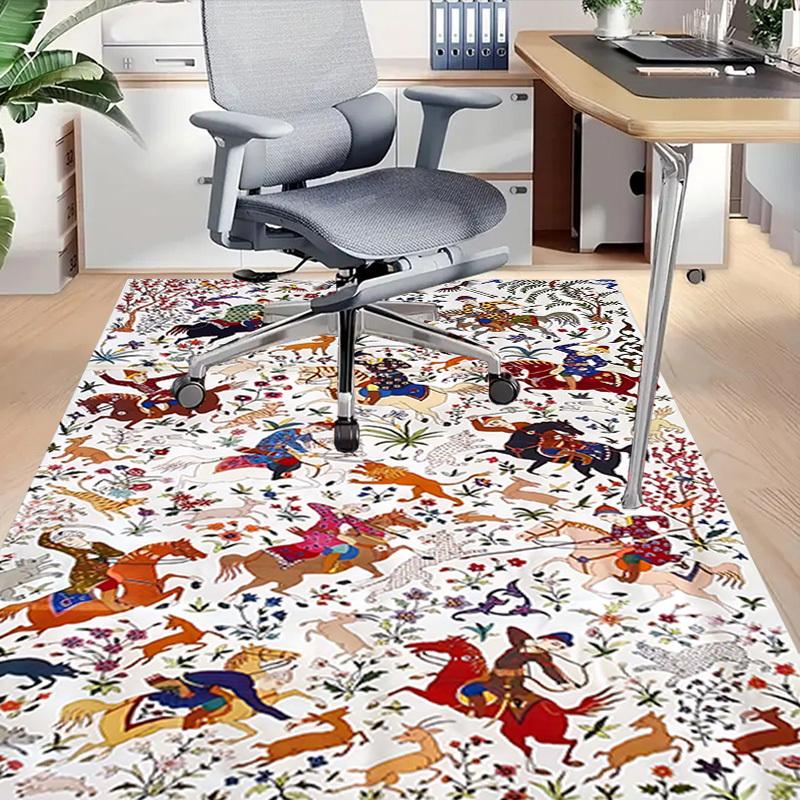 1PC Horsemen, Animals Extra Large Non Slip Floor carpet, Office, family, bedroom, Studio Large Area Rug Indoor Rugs, Vibrant Colors