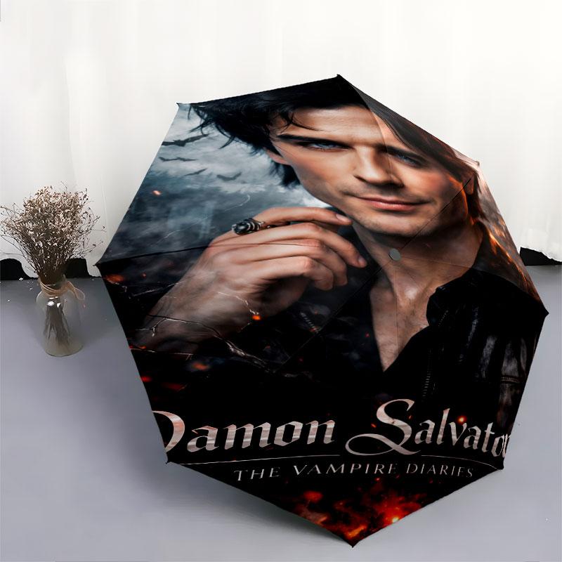 1 PC Automatic Folding Umbrella - The Vampire Pattern, Portable & Foldable Design with 8 Ribs, Christmas Birthday Gifts