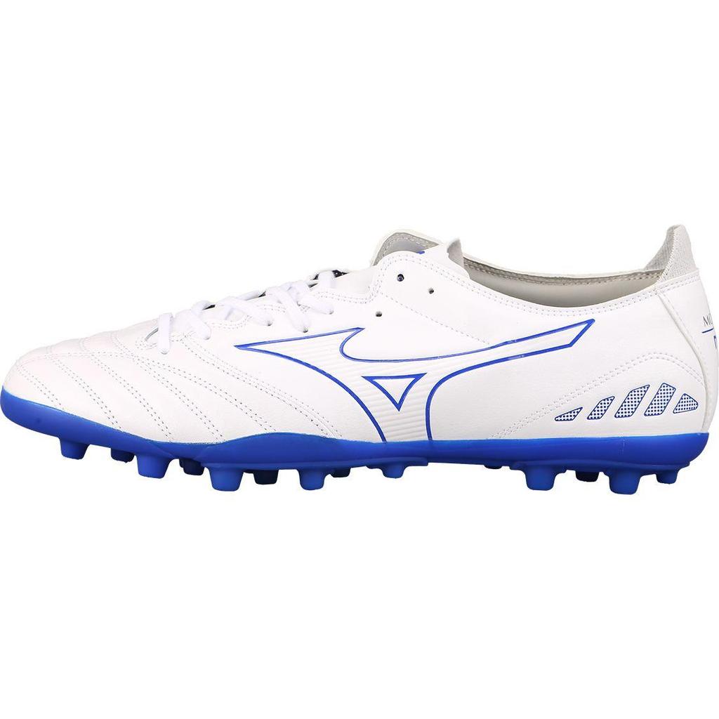 Mizuno Pro 3 Bout Rond Lacets AG (Crampons Courts en Caoutchouc) Chaussures de Football Support Équilibre Résistantes aux Chocs Homme Chaussures de Football Bleu Blanc P1GA228425