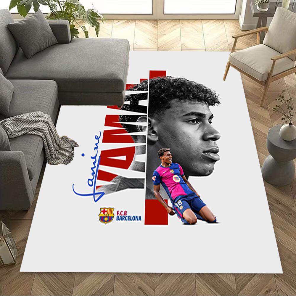 Lamine Yamal's La Roja Soccer Legend Floor Rug Office Rug Design for Hallway Dining Room Balcony Kitchen Antislip Carpet Anime Office Decor Spiritual