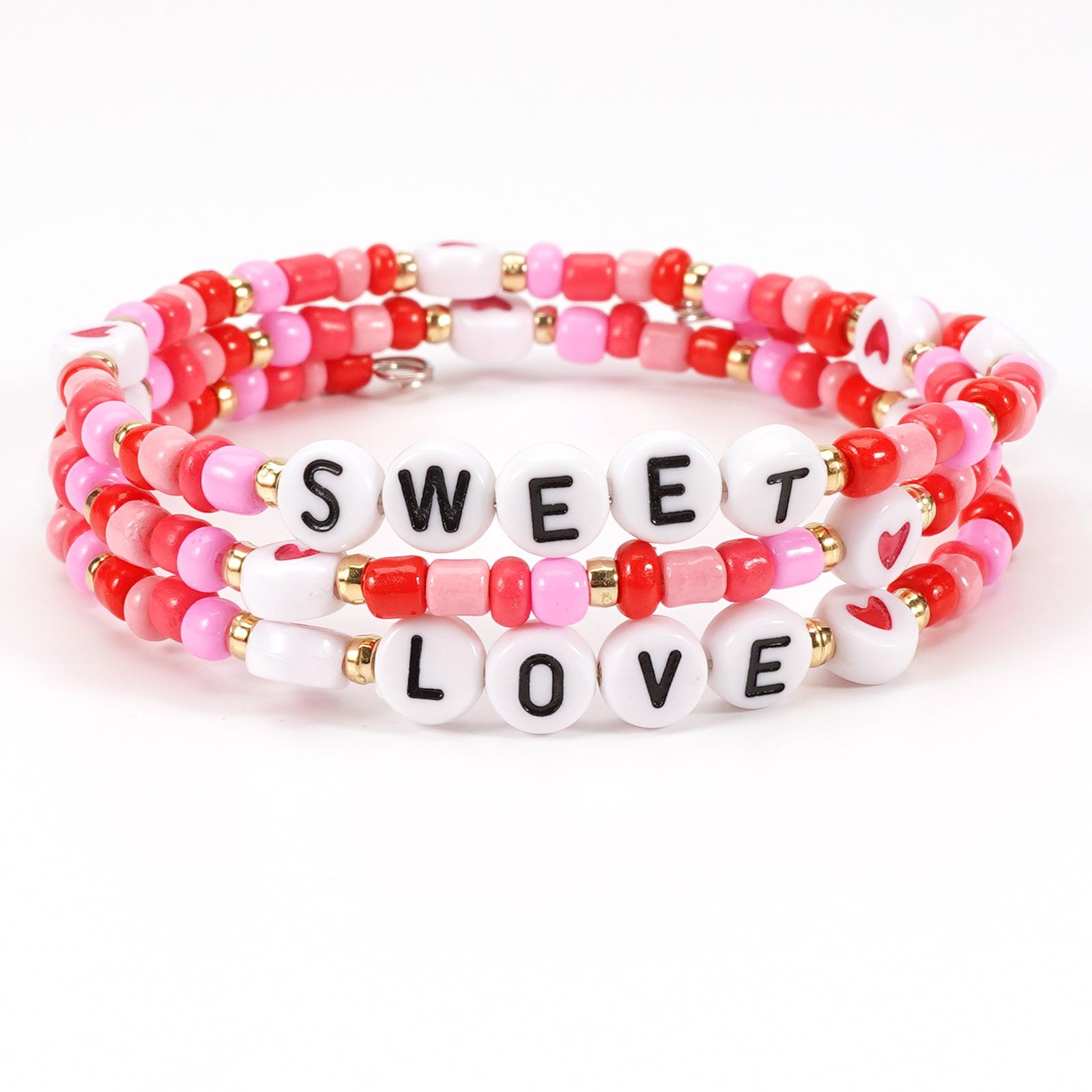 Valentine s Day Bracelet XOXO Soft Pottery Love Qixi Gift Wrapping Rice Ball