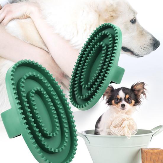 Pet Wash Brush Ergonomic Design Long-term Use Hair Removal Gentle Silicone Bristles Cat Massage Comb for Pet