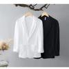 Frühling und Sommer Herrenanzüge&blazer Pendlerblazer Blazer für Herren Slim Fit Freizeitjacke Plissierte Knopfjacke