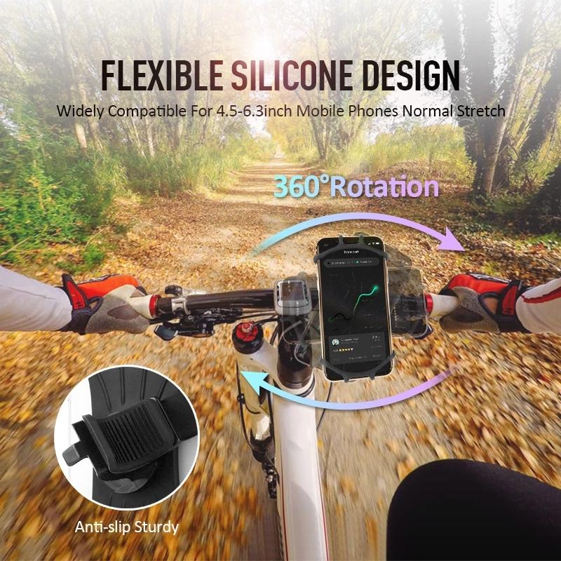 Universal  Silicone Bicycle Mobile Phone Handlebar Stand Mount  Holder