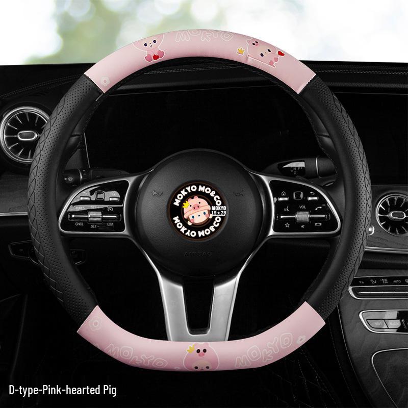 

Crown Monkey Cartoon Steering Wheel Cover – D-Type Trendy Handle Cover, Car Interior Accessory 38cm