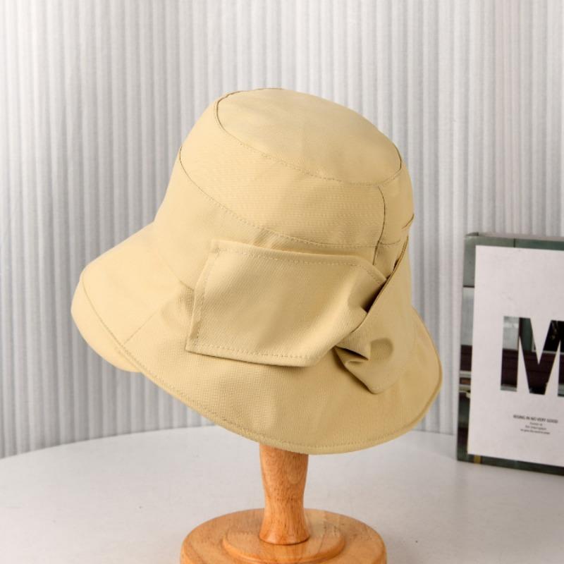 

Весна и Осень Новая Простая Универсальная Панама без Лица Детская Дорожная с Большими Полями Закрывает Лицо Однотонная Шляпа-Ведро Подчеркнет Ваше Маленькое Лицо