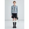 Women's Spring New Design Tie Long Sleeve Split Waisted Denim Shirt Top