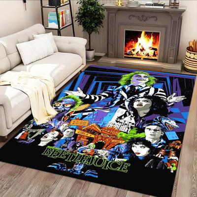 Beetlejuice: Ghostly Fun for Living Room Rug, Bedroom, Study Room, Hallway Decoration, Perfect for Home Decoration or Holiday Gifts