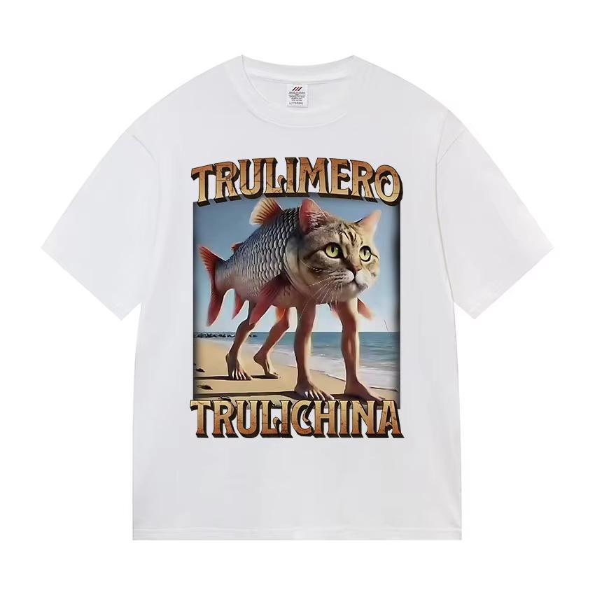 Funny Cat Graphic Print T Shirt Gang Cat Cool Hip Hop Short Sleeve Tshirts Mens Vintage High Quality Oversized Cotton Tees Top