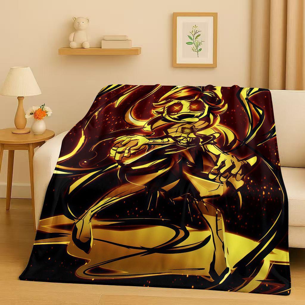 HD Kreslená Vražedná Dron V Uzi J Robot Flanelová Přikrývka, Ultra Měkká Teplá Plyšovádeka pro Domácí Ložnici Postel Pohovku Kryt Piknik Děti