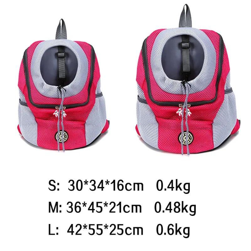 Professional Double Shoulder Portable Travel Backpack Outdoor Pet Dog Carrier Bag Pet Dog Front Bag Mesh Backpack