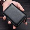 Portafoglio Portatessere da Uomo con Zip in Pelle PU a Fisarmonica Custodia per Carte di Credito Grande Capacità Portamonete con Blocco RFID con 14 Slot per Carte