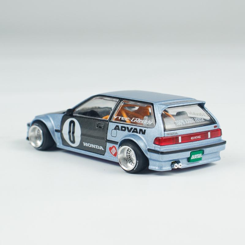 Kaido House + MINIGT Honda Civic EF Kaido Roulette V1 Alloy Car Model 179