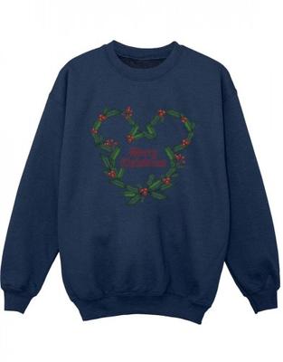 Boys Mickey Mouse Merry Christmas Holly Sweatshirt