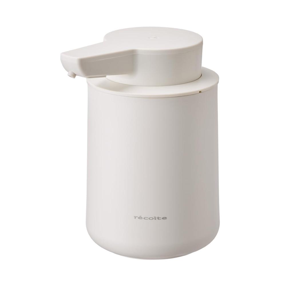 recolte Rechargeable Automatic Liquid Hand Soap Dispenser, Cordless, Rechargeable Type C, Easy to Use, Natural White, RDS-2 (NW)