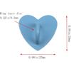 12Pcs Phone Charm Hook Adhesive Metal Phone Finger Grip Hook Cellphone Ring Holder Stand for DIY Accessories (Heart Shaped, Blue)