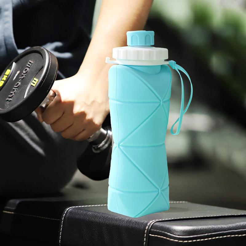 600Ml Silicone For Sports Tumbler Leak Proof Reusable Collapsible Water Bottles Foldable