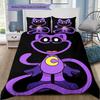 CatNap Paars Cartoon Monster Karakter Print 3-delige Dekbedovertrek Set Horror Game Beddengoed Slaapkamer Decor Zonder Kussensloop Dekbed