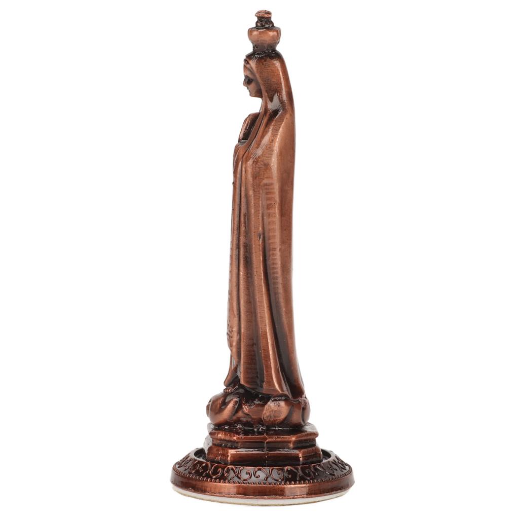 Mini Virgin Statue Hand Carved Easy Cleaning Odorless Durable Zinc Alloy Vivid Decorative Holy