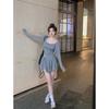 Pure Desire Style Spice Girl Suit Women's Spring Summer New Fried Street Slim and Thin Irregular Suspender Skirt Three-piece Set