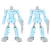 2Pcs Deformation Robot Toy Deformation Robot Pen Disassemble Student Study Stationery Light Blue