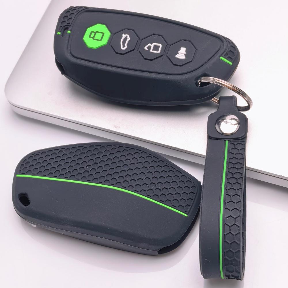 Key Fob Cover for Haval H6 Jolion Dargo M6 with Keychain Anti-Scratch Surface Shockproof Structure Soft Grip Texture Easy Install Design