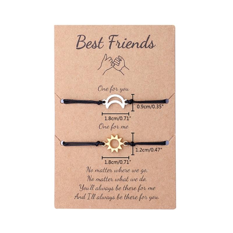 Sun-moon Friendship Matching Bracelets BFF Distance Relationship Bracelets for Friends Him Her Mother Daughter