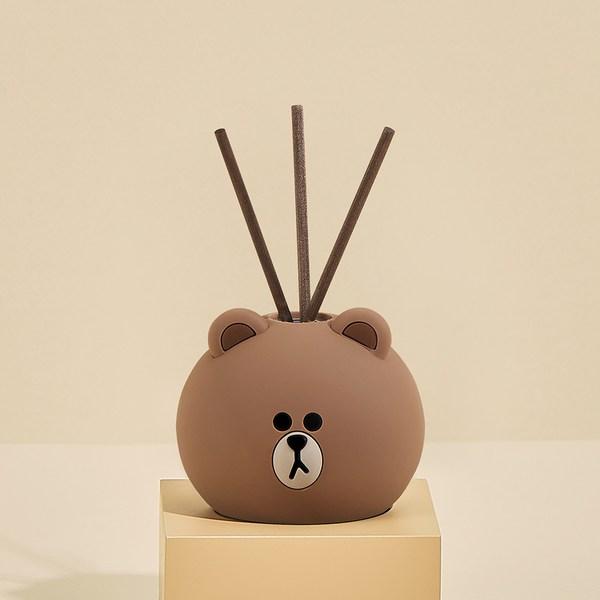 Cocodor Line Friends Gesichtsdiffusor 50 ml 2 Stück, Braun (Reine Baumwolle)