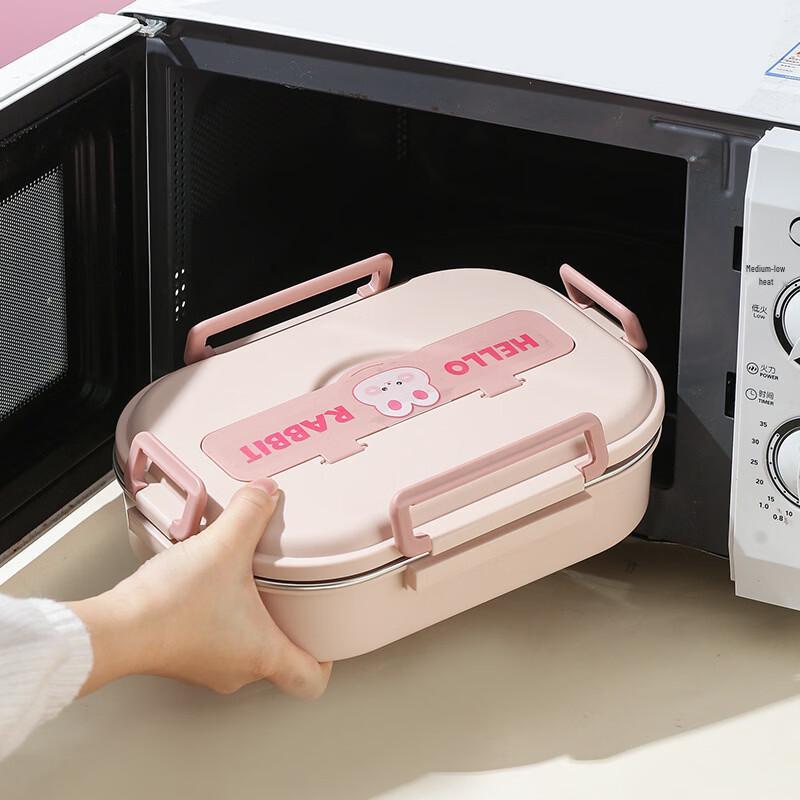 Rabbit 2-Compartment Stainless Steel Lunch Box