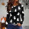 Women's Daily Casual Long-sleeved Printed O-neck Top