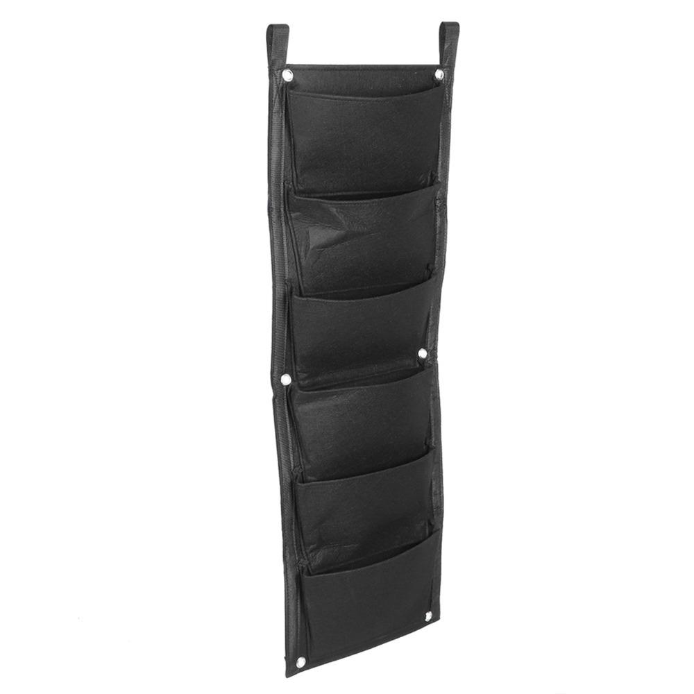 Durable 6 Pockets Plant Grow Bag Degradable Felt Plant Bag Breathable Reusable Grow Bag Indoor Gardening