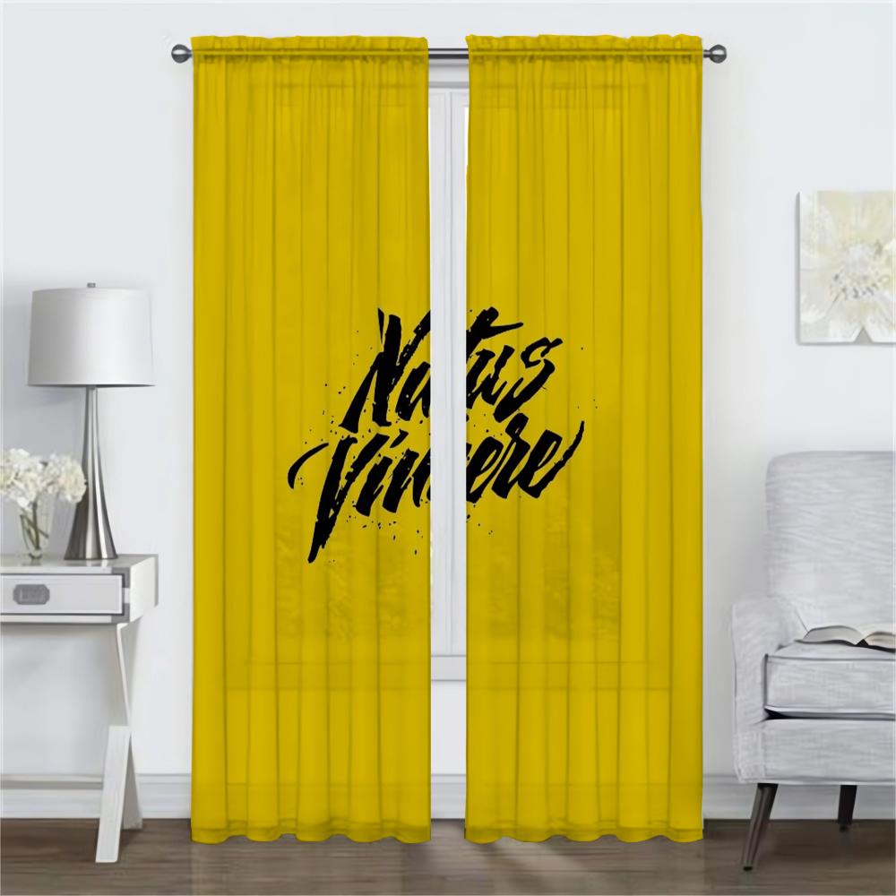 Partition Navi Natus Home Interior Curtains for Living Room Curtain Kitchen Curtains 2 Pieces Halloween Decoration Shades Blinds