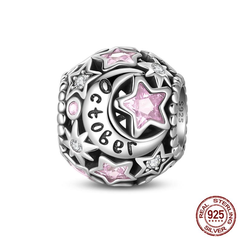 New Copper January-December Birthstone Charms Fitoriginal Bracelets Diy Jewelry Making For Women Gift