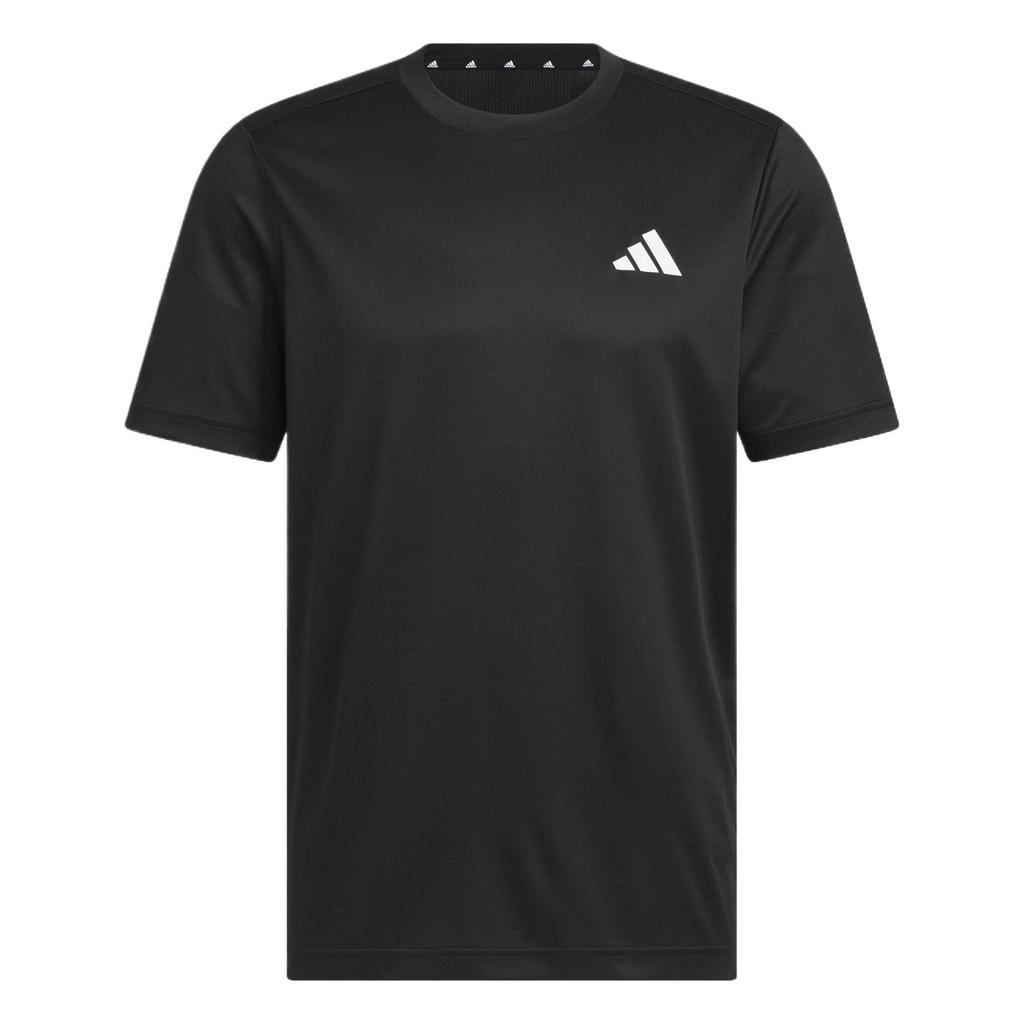 Adidas D2M Plain Skin-Friendly Comfortable Breathable Soft Short Sleeve T-Shirt Men Tops Black KA8338