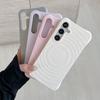 For  Water Ripple Pattern Silicone Case Samsung S2 S24 S23 Ultra Plus FE Magnetic Wireless Charge Bumper Soft Wave Cover