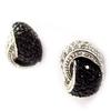 Les Trésors De Lily [K7172] - Silver Earrings 'Sissi' Black White