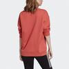 Adidas Originals Trefoil Logo Print Crewneck Sweatshirt Women Sweatshirt Red FM3291
