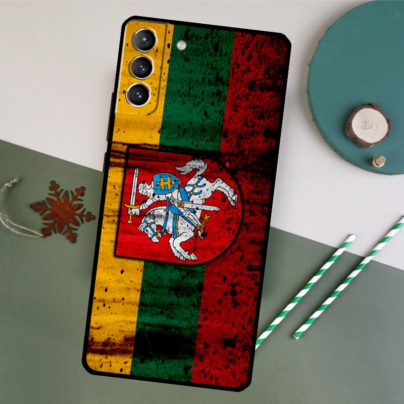 Lithuania Flag Lithuanian Case For Samsung Galaxy S23 Ultra S8 S9 S10 S22 Plus Note 10 20 Ultra S20 FE S21 FE Cover